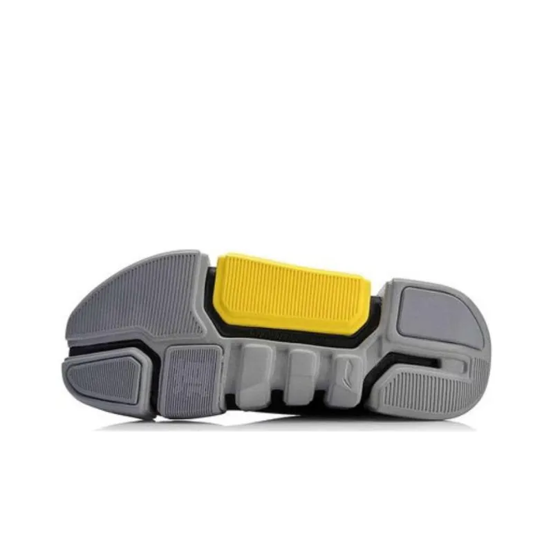LINING Essence 2 Vintage Basketball Shoes Men High Top Black/Gray/Yellow-4