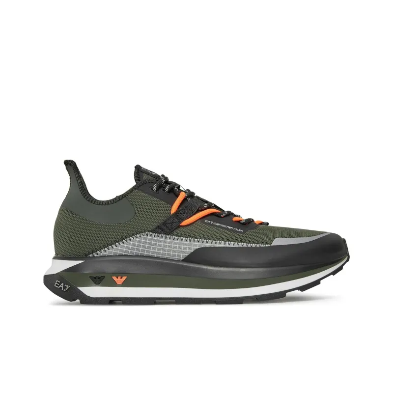 EMPORIO ARMANI Low Top Casual Shoes Men's Black Green-1