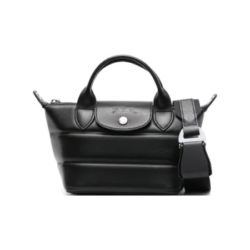 LONGCHAMP Le Pliage Xtra Lambskin Dumpling Bag Crossbody Handbags Extra Small Women's Black