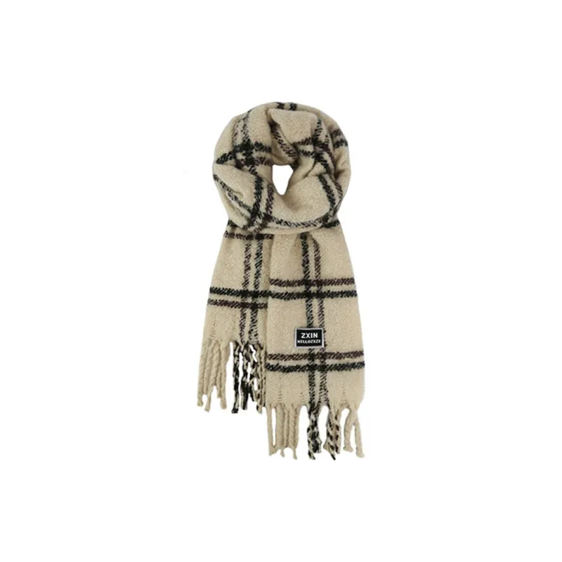 EEEENO Faux Cashmere Knit Scarves Unisex-0