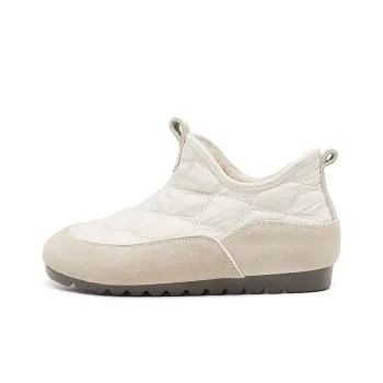 OULISASI Warm Low-Top Casual Shoes Women's Beige