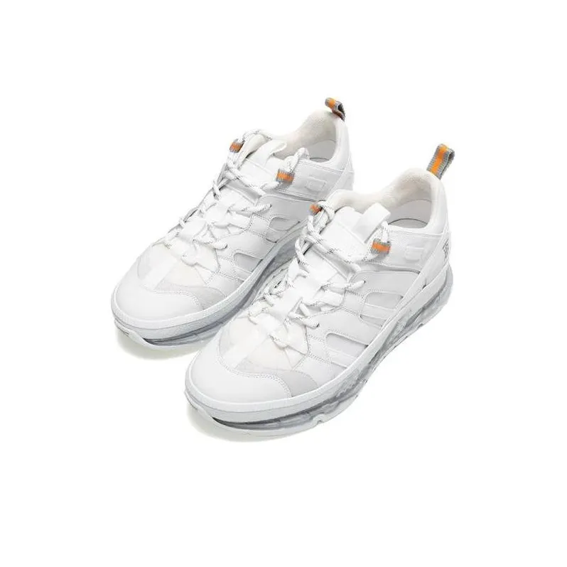 Burberry Union Anti Slip Wear Resistant Mid Top Casual Shoes Men's Pure White-2