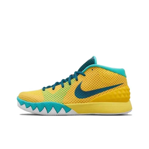 Nike Kyrie 1 Basketball Shoes Men Mid-Top Yellow/University Gold/Light Vintage/Cyan