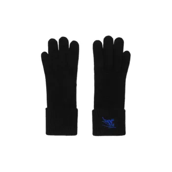 Burberry Cashmere, Polyamide Knit Gloves Men's Black