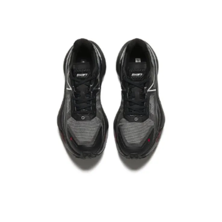 Anta Swift Durable Breathable Low Top Trail Running Shoes Men's Black-3
