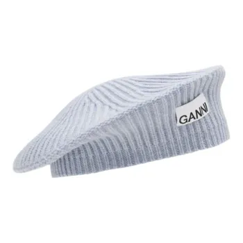 GANNI Wool, Recycled Wool, Recycled Polyamide Berets Women's Light Blue