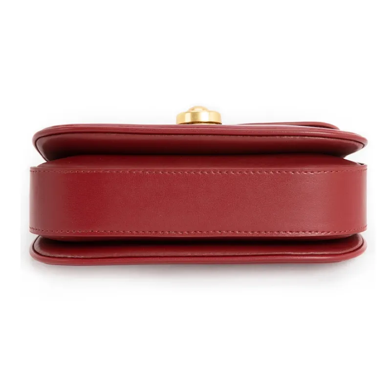VENOF Cow Leather Women's Crossbody Small Square Bag Small Size Women's Kase Black/Mocha/Rose Red/Li Be Coffee-24