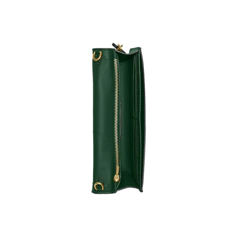 COACH Hayden Textured Leather Clutch, Shoulder Bag, Crossbody Bag Trumpets Women's Deep Pine Green-3
