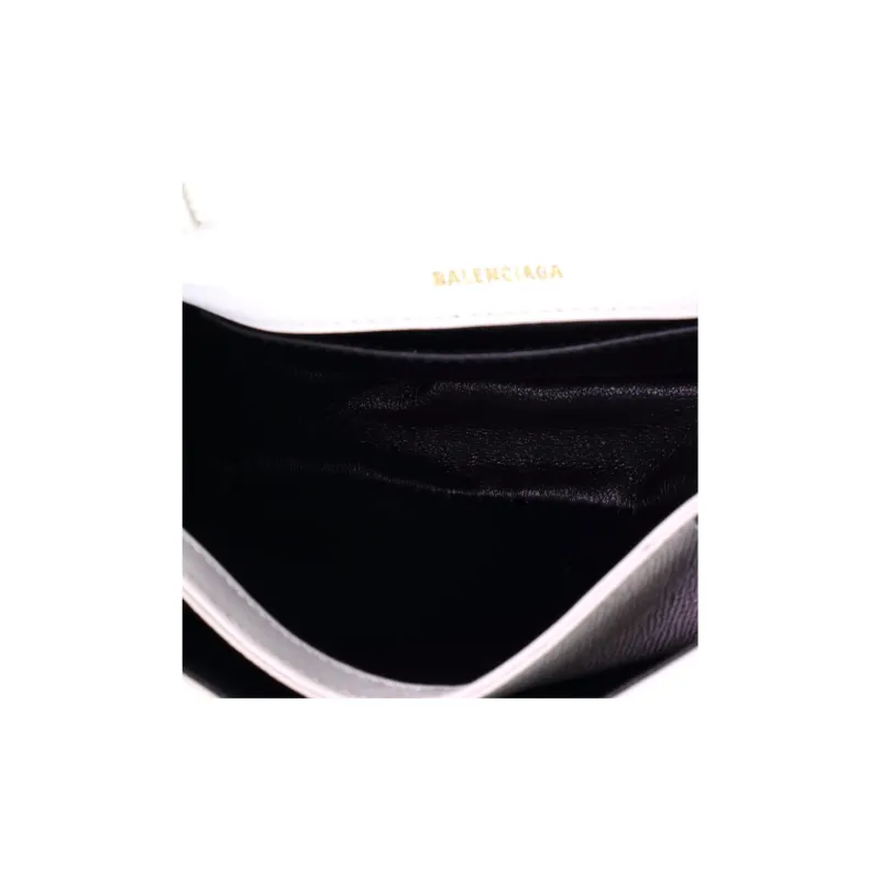 Balenciaga Leather Saddle Bag Shoulder Bag Crossbody Bag Women's White-6
