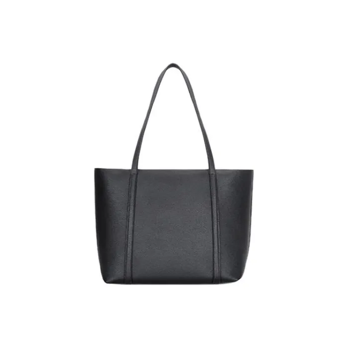 ARMANI EXCHANGEAE PU Synthetic Leather Tote Bag Shopping Bag Handbag Shoulder Bag Women's Black-3