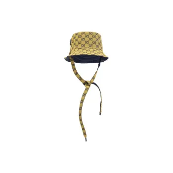 GUCCI Cotton Polyester Bucket Hats Men's Brown