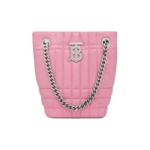 Burberry Lola Lola Bag Lambskin Bucket Bags One Shoulder Handbags Mini Women's Primrose Blossom Pink