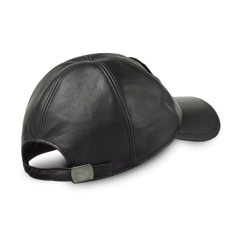 Jimmy Choo Nappa Leather Cotton Baseball Caps Women's Black-2