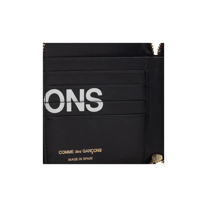 CDG Cow Leather Wallet Men's Black-4