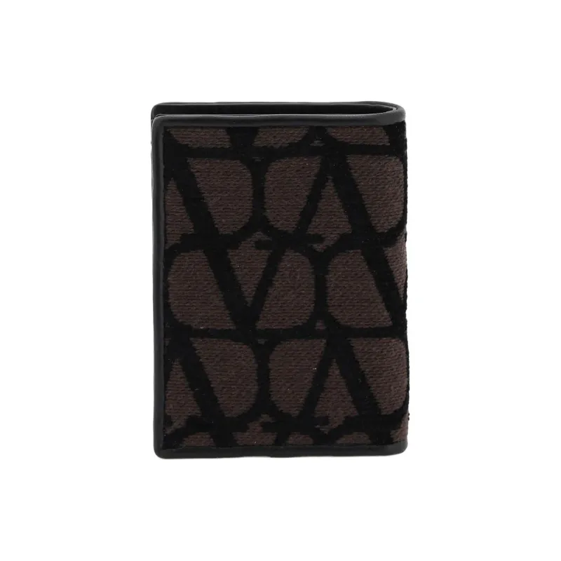 Valentino Cotton Wallet Men's Black & Brown-0