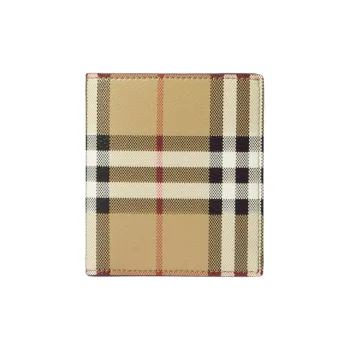 Burberry Polyurethane Card Holder Men's Beige