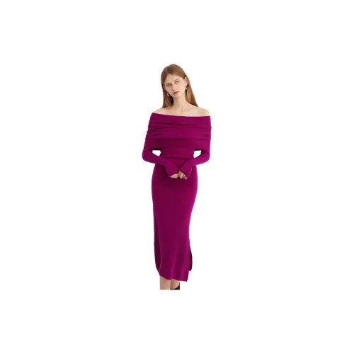 DPLAY Long-Sleeved Dresses Women's Rose Purple