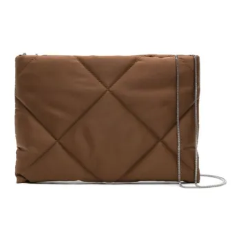 Brunello Cucinelli Monili Polyamide With Calfskin Crossbody Bag Shoulder Bag Women's Umber