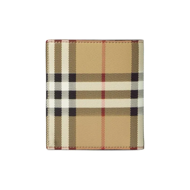 Burberry Polyurethane Card Holder Men's Beige-1