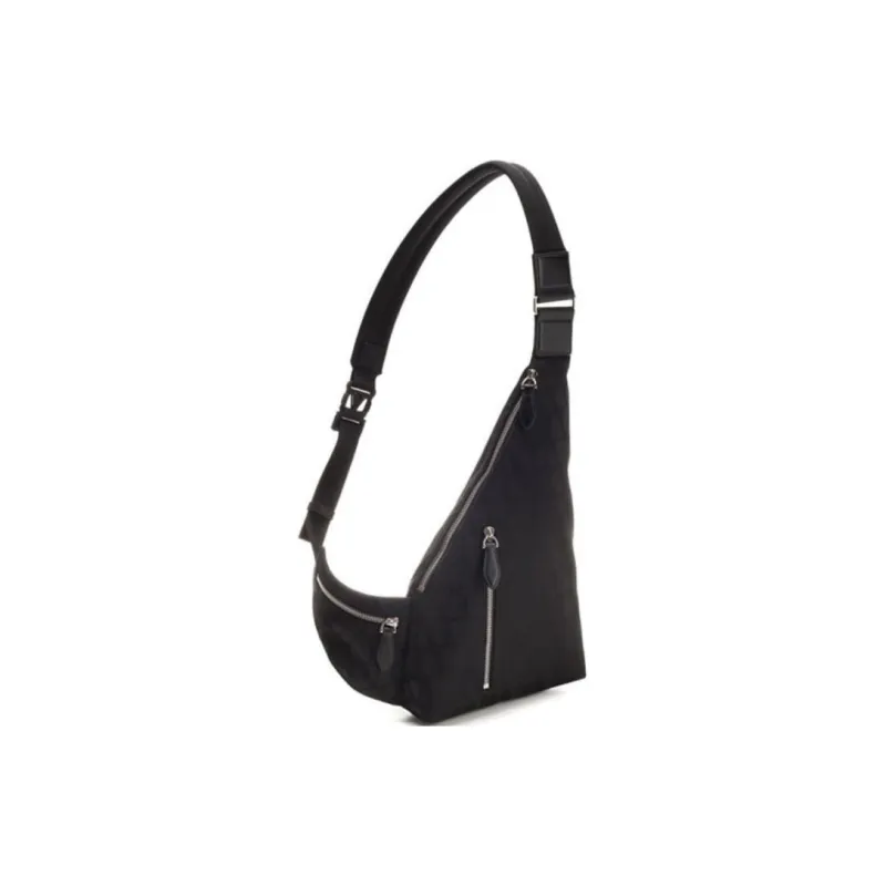 Valentino Cotton With Polyester Sling Bag Men's Black-1