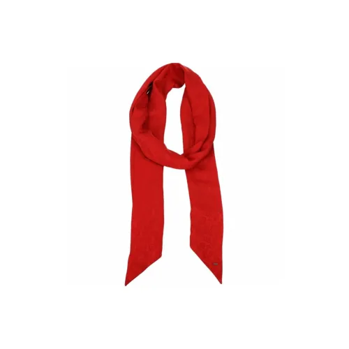 SAINT LAURENT Silk Scarves Women's Red