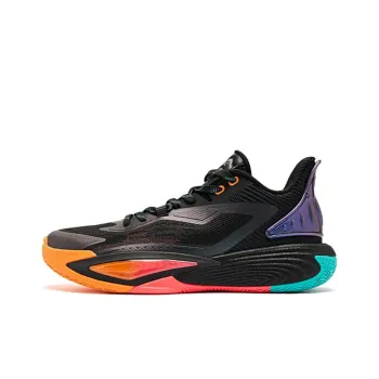 QIAODAN Sharp Edge 7.0 Cushioning Wear Resistant Low Top Basketball Shoes Men's Black Green
