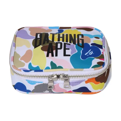 A BATHING APE Polyester Toiletry Bag Men's White