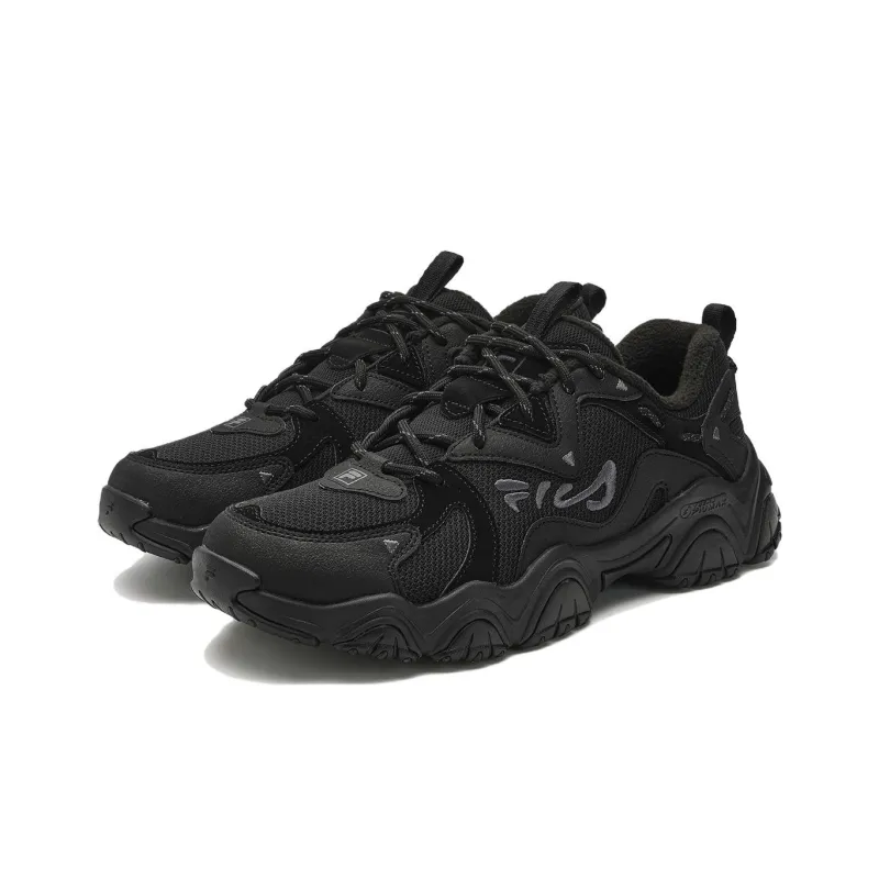 FILA Fluid 4 Cat Paw 4.0 Cushioned Slip Resistant Low Top Chunky Sneakers Men's Black-2