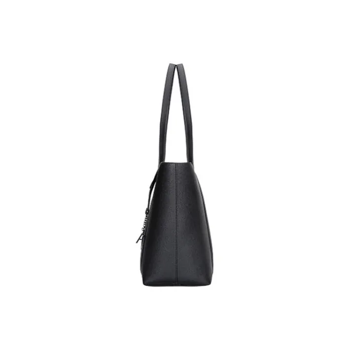 ARMANI EXCHANGEAE PU Synthetic Leather Tote Bag Shopping Bag Handbag Shoulder Bag Women's Black-2