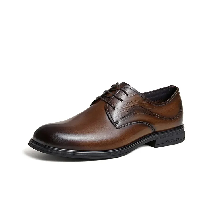 CAMEL Dress Shoes Men Low Top Black/Brown-0