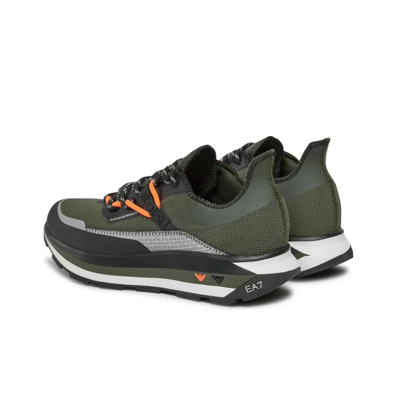 EMPORIO ARMANI Low Top Casual Shoes Men's Black Green-4