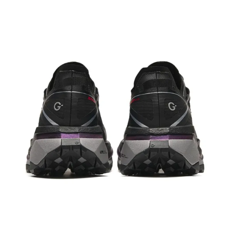 Anta Cushioned Wear Resistant Breathable Rebound Low Top Running Shoes Men's Black-3