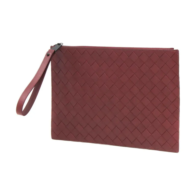 Bottega Veneta Calfskin Clutch Large Size Men's Bordeaux Red-1