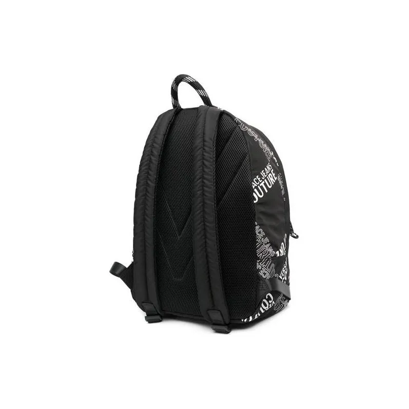 VERSACE JEANS COUTURE Nylon Backpack Men's White & Black-2
