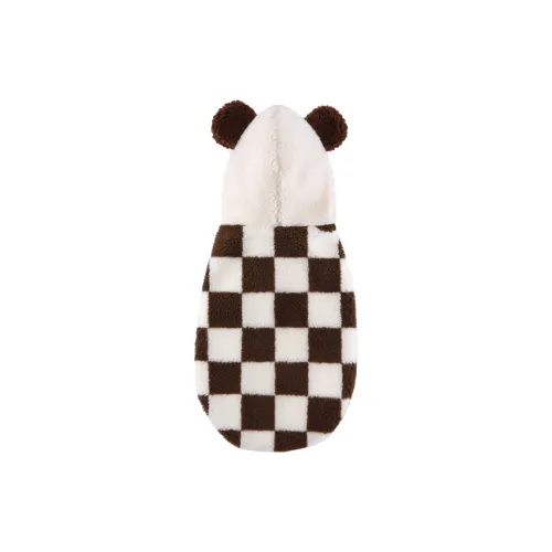 UFBemo Pet Costume, Checkerboard Lamb Plush Plaid Coat