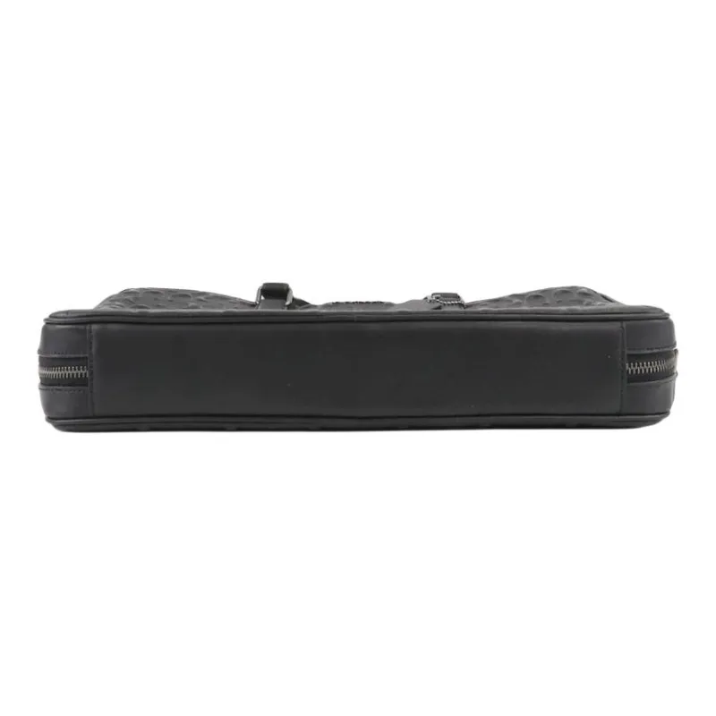 COACH Graham Calfskin Briefcase Shoulder Bag Large Size Men's Black-3