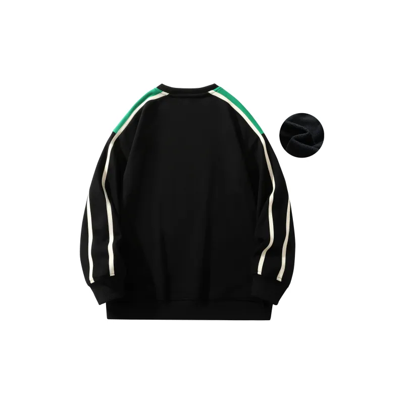 BLACK CLOVER Crew Neck Pullover Sweatshirt Set Unisex Black-3