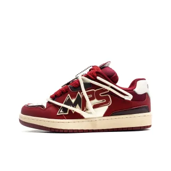 MR.PESIN Low Top Skateboard Shoes Unisex Burgundy