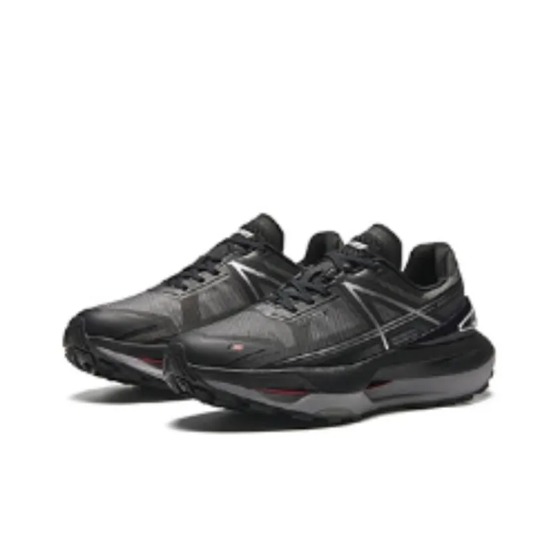 Anta Swift Durable Breathable Low Top Trail Running Shoes Men's Black-2