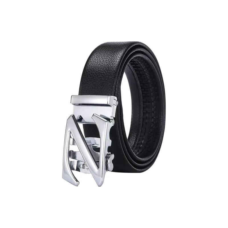 JEEP SPIRIT Z Letter Automatic Buckle In Student Korean Style Cow Leather Belts Men's Width 3.5CM-2