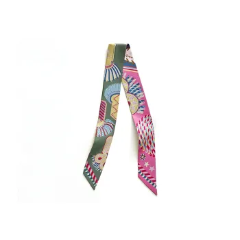 HERMES 2021 2024 Epaulettes De Gala Silk Twilly Scarf Scarves