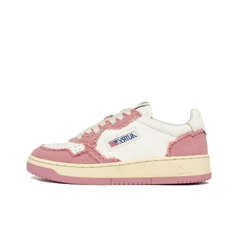 AUTRY Medalist Frayed-trim Leather Sneakers-0