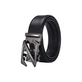 JEEP SPIRIT Z Letter Automatic Buckle In Student Korean Style Cow Leather Belts Men's Width 3.5CM