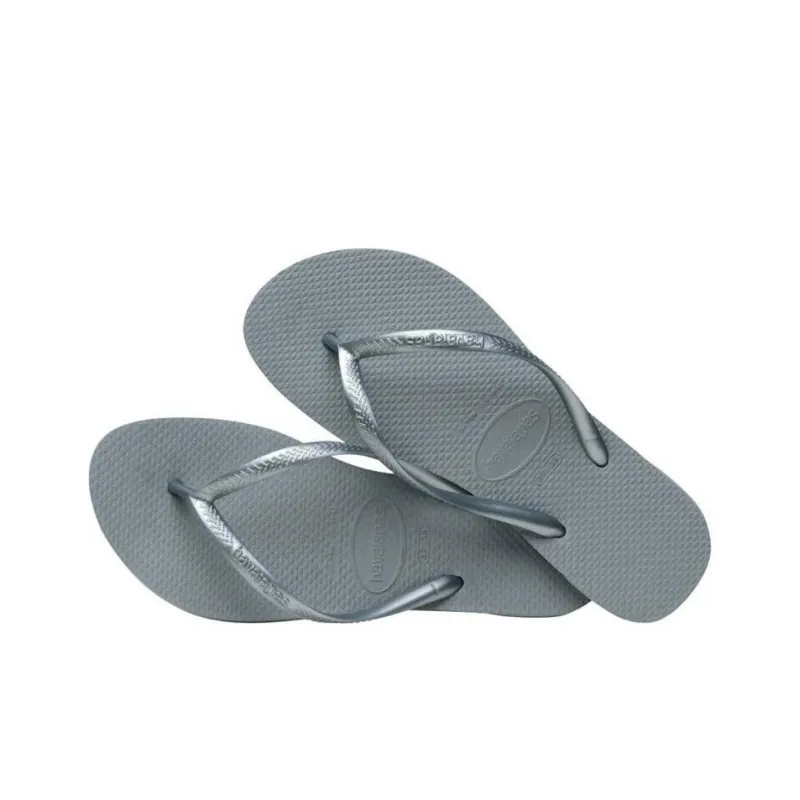 Havaianas Abrasion-Resistant Flip Flops Women's Silver Gray-2