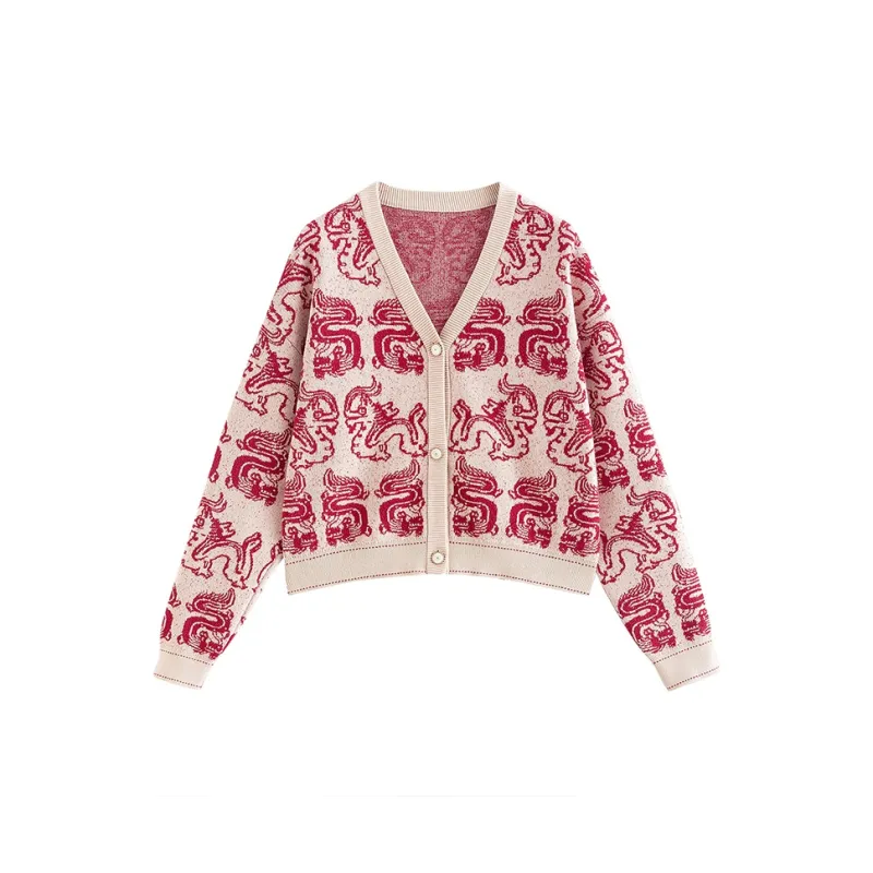 Initial Language Knitwear Women's Red-0