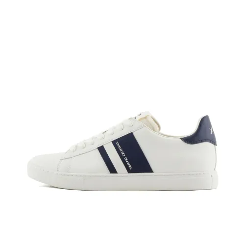 ARMANI EXCHANGE Skateboard Shoes Men Low-Top White