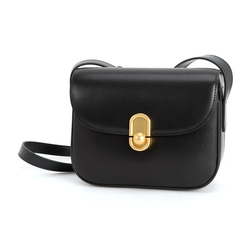 VENOF Cow Leather Women's Crossbody Small Square Bag Small Size Women's Kase Black/Mocha/Rose Red/Li Be Coffee-2
