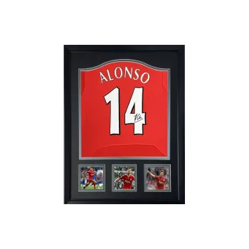 Three For Harvie Alonso Signed Soccer Apparel Jersey With SA Certificate Fan Edition Framed