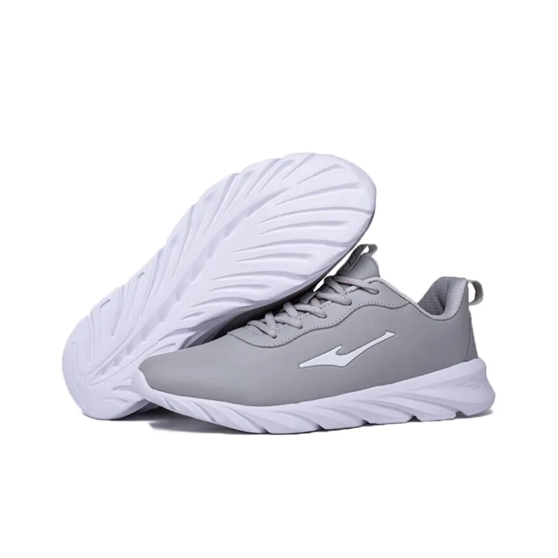 Erke Cushioned Anti Slip And Wear Resistant Warm Running Shoes Men's Gray-2