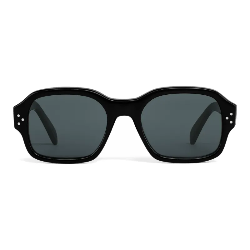 CELINE Acetate Square Sunglasses Men's Black-1